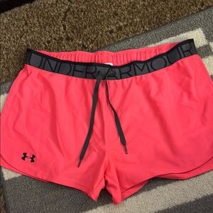 Under Armour Pink Athletic Shorts with Elastic Waistband
